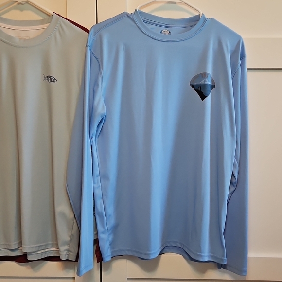AFTCO Kids Long Sleeve Tees - Light Blue, Blue, and Red - Picture 8 of 10